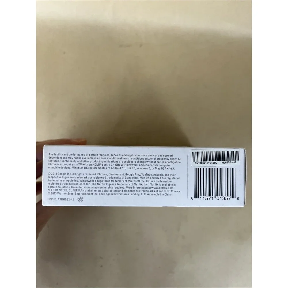Google Chrome Chromecast 1st Generation 2013 HDMI‎ Media Streamer WiFi TV